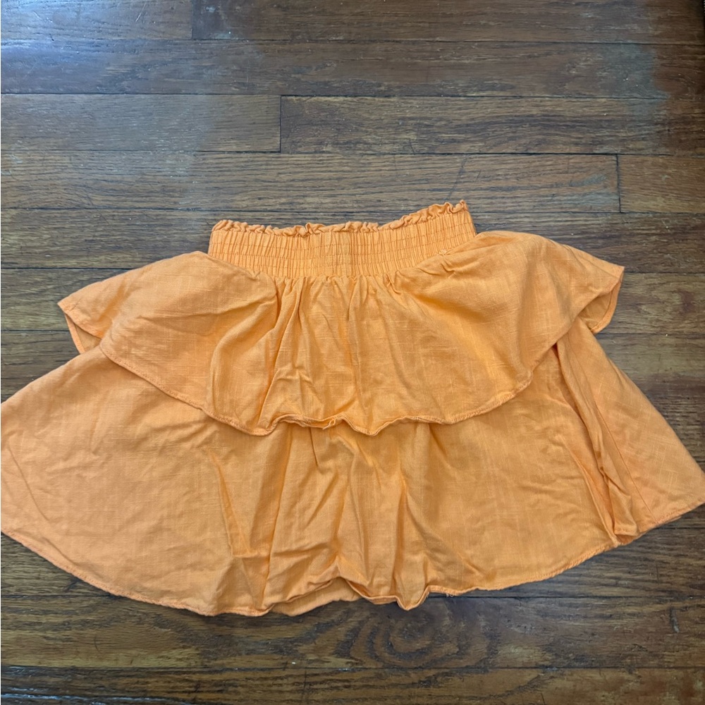 Princess Polly Orange A-Line Skirt